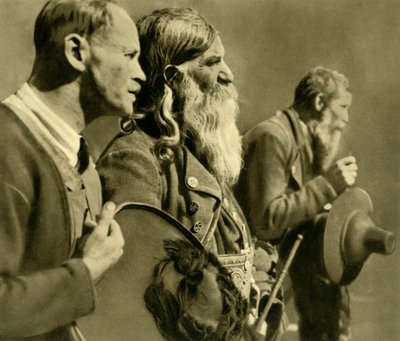 Riflemen rukoilemassa, Tiroli, Itävalta, 1935. tekijältä Unbekannt