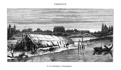 Paraguay-joki, Etelä-Amerikka, 1800-luku tekijältä Unbekannt