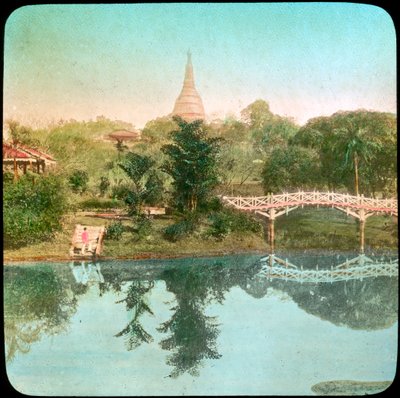 Jokikohtaus, Intia, 1800-luvun loppu tai 1900-luvun alku tekijältä Unbekannt