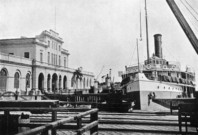 Höyrylaiva tullitalossa Asuncionissa, Paraguayssa, 1911 tekijältä Unbekannt