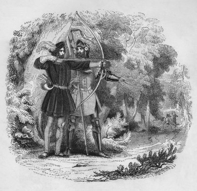 Robin Hood ja Pikku John, 1845 tekijältä Unbekannt