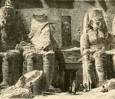 Rock-temppelit Abousimbelissä, 1890. tekijältä Unbekannt