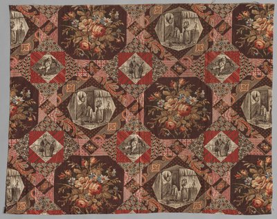Rullapainettu puuvillatekstiili, 1800-luku. tekijältä Unbekannt