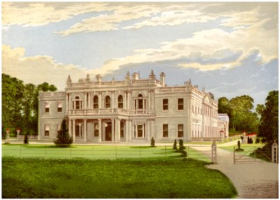 Rolleston Hall, Staffordshire, Baronet Mosleyn koti, vuodelta 1880 tekijältä Unbekannt
