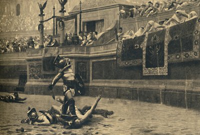 Roma - Colosseum - Peukut alas gladiaattoritaistelussa, 1910 tekijältä Unbekannt