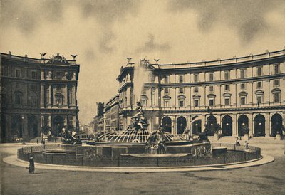 Roma - Esedra-aukio ja Naiades-suihkulähde, 1910 tekijältä Unbekannt
