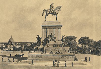 Rooma - Janiculum Hill - Garibaldin muistomerkki, Emilio Gallori, 1895, 1910 tekijältä Unbekannt