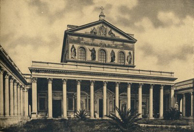 Roma - Pyhän Paavalin basilikan pääjulkisivu ilman seiniä, 1910. tekijältä Unbekannt
