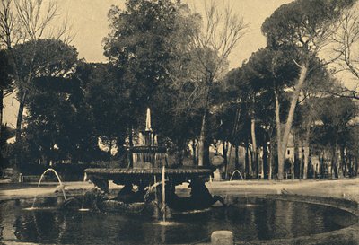 Roma - Villa Borghese - Merihevosten lähde, 1910 tekijältä Unbekannt