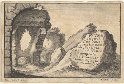 Rooman rauniot, toinen versio otsikkosivusta, n. 1650. tekijältä Unbekannt