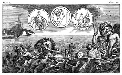 Roomalainen jumala Neptunus, 1700-luku tekijältä Unbekannt