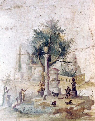 Roomalainen seinämaalaus Agrippa Postumusin huvilasta lähellä Pompeja, 1. vuosisadalla tekijältä Unbekannt