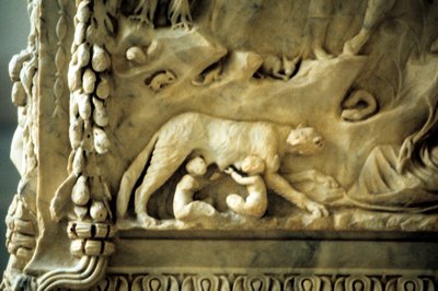 Romulus ja Remus imevät naarassusta tekijältä Unbekannt