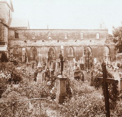 Kattoton kirkko, Marne, Pohjois-Ranska, c1914-c1918 tekijältä Unbekannt