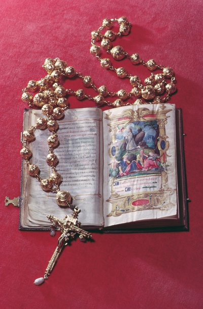 Rukous- ja rukouskirja, joka kuuluu Maria Queen of Scotsille (muste pergamentille ja kulta & helmi) tekijältä Unbekannt