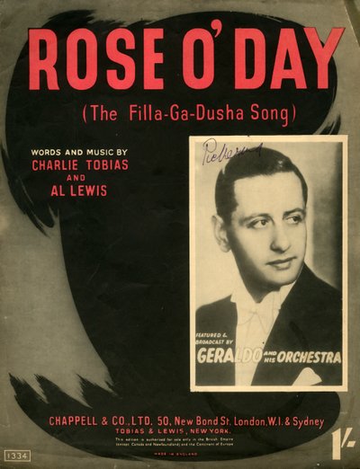 Rose ODay Filla-Ga-Dushan laulu, 1941. tekijältä Unbekannt