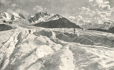 Roseg-jäätikkö lähellä Pontresinaa, Engadine, Sveitsi, 1895. tekijältä Unbekannt