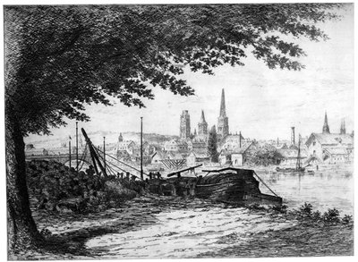 Rouen Cours-la-Reinen vangitseminen, c1865-1905 1924 tekijältä Unbekannt