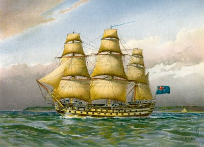 Kuninkaallisen laivaston taistelulaiva, c1760 c1890-c1893 tekijältä Unbekannt