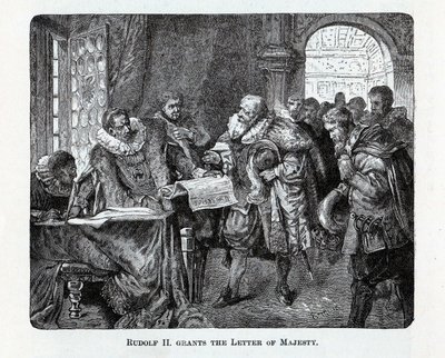 Rudolf II myöntää Majesteetin kirjeen 1882 tekijältä Unbekannt