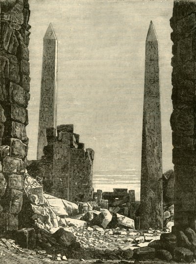Rauniot Karnakissa, 1890. tekijältä Unbekannt