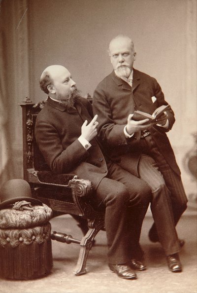 Venäläinen taiteilija Pavel Shukovsky ja historioitsija Aleksandr Onegin, Weimar, Saksa, 1800-luvun loppu. tekijältä Unbekannt