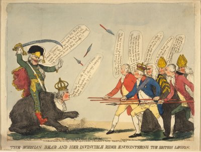 Venäjän karhu ja hänen voittamaton ratsastaja, 1791 tekijältä Unbekannt