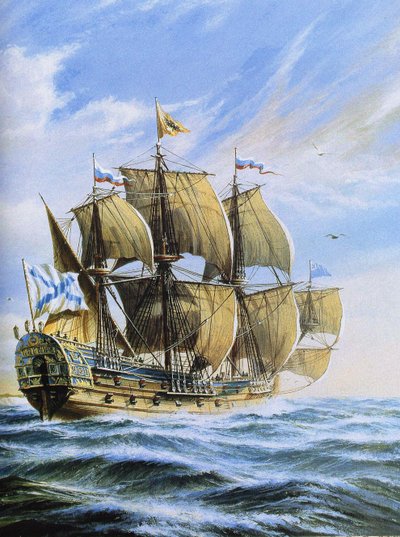 Venäjän Poltava-linjan alus, 1712 tekijältä Unbekannt