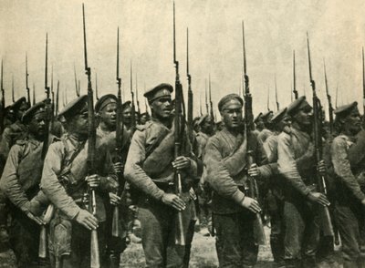 Venäjän sotilaat, ensimmäinen maailmansota, 1914, c1920. tekijältä Unbekannt