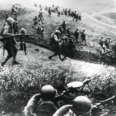 Venäjän joukot vastahyökkäyksessä, Mozdokin alue, Pohjois-Kaukasus, syyskuu 1942 tekijältä Unbekannt