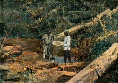 Pyhä Elia. La Battee Recherche De LOr, Kullanhuuhdonta, 1900. tekijältä Unbekannt