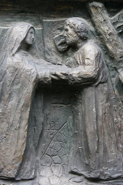 Saint-Pierre de Montmartren kirkko: Notre Damen oviveistos: Jeesus tapaa äitinsä Via Dolorosa -kadulla, Pariisi, Ranska tekijältä Unbekannt