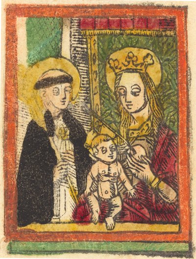 Saint Bernard Madonnan ja lapsen kanssa, 14801500. tekijältä Unbekannt
