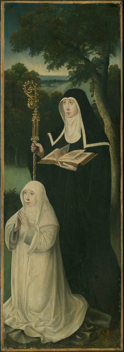Pyhä Gertrude Nivellesistä ja augustinolainen kanonitar, 152550. tekijältä Unbekannt