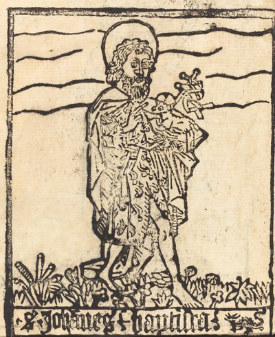 Pyhä Johannes Kastaja [recto], luultavasti 14601480. tekijältä Unbekannt