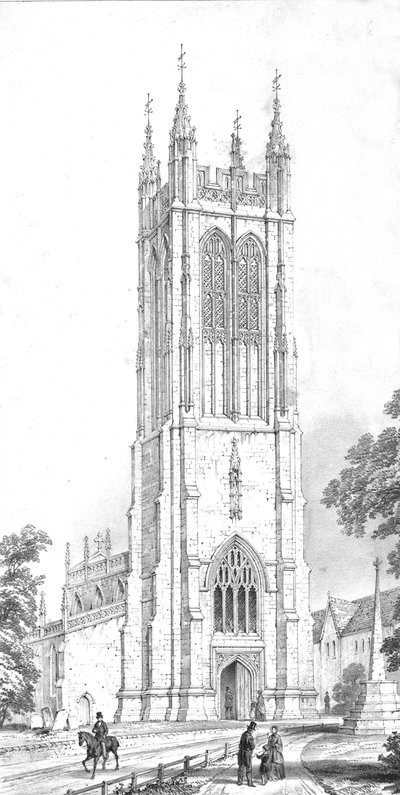 Pyhän Pietarin kirkko, Evercreech, Somerset, 1850-luku tekijältä Unbekannt
