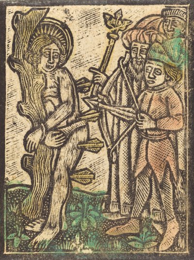 Pyhä Sebastian, n. 1480. tekijältä Unbekannt