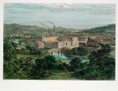 Saltaire, Yorkshire, 1800-luku tekijältä Unbekannt