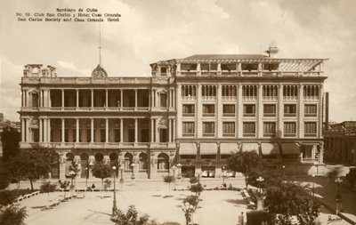 Santiago de Cuba - San Carlos Society ja Casa Granda Hotel, 1920-luku. tekijältä Unbekannt