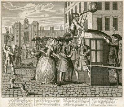 Satiirinen vedos, joka kuvaa St James Palace, Lontoo, 1740 tekijältä Unbekannt
