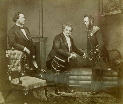 Kohtaus Aleksandr Gribojedovin näytelmästä Woe from Wit, Maly Theatre, Moskova, Venäjä, 1850 tekijältä Unbekannt