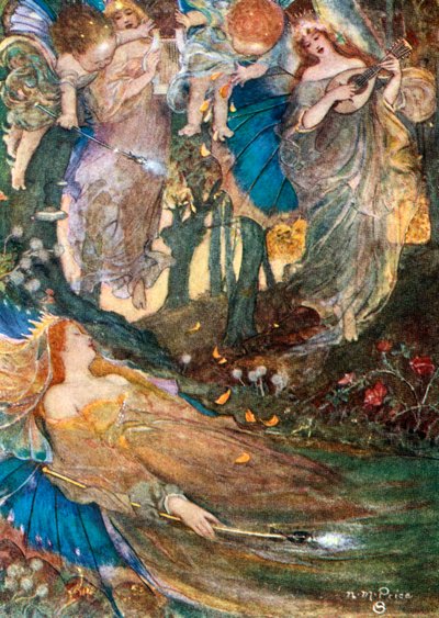 Kohtaus Shakespearen Kesäyön unelmasta tekijältä Unbekannt