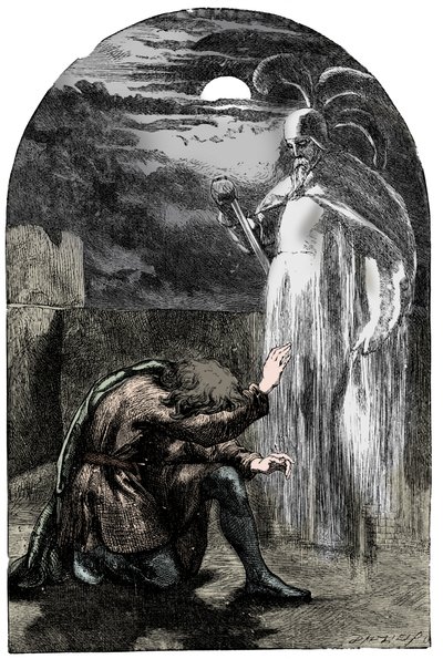 Kohtaus Shakespearen Hamletista, 1800-luku tekijältä Unbekannt