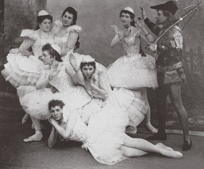 Kohtaus Ballet Swan Lakesta, Mariinski-teatterista. 1895 tekijältä Unbekannt