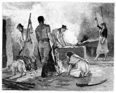 Kohtaus nuorten irlantilaisten kapinasta 1848 1900 tekijältä Unbekannt