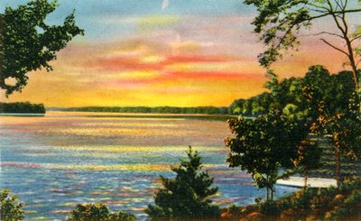 Kohtaus Catawba-järvellä, lähellä Charlottea, N.C., 1942. tekijältä Unbekannt