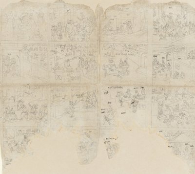 Kohtauksia Bhagavata Puranasta 1800-luvun alusta. tekijältä Unbekannt