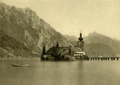 Ortin linna, Traunsee, Ylä-Itävalta, c1935. tekijältä Unbekannt