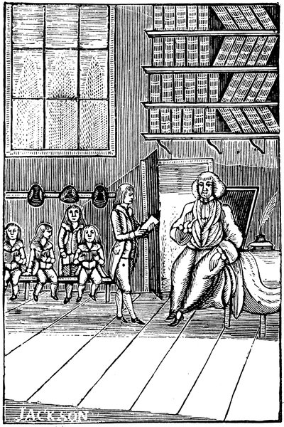 Koulumestari ja hänen oppilaansa, 1700-luku tekijältä Unbekannt