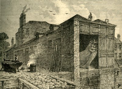 Searles Boat-Yard vuonna 1830, c1878. tekijältä Unbekannt